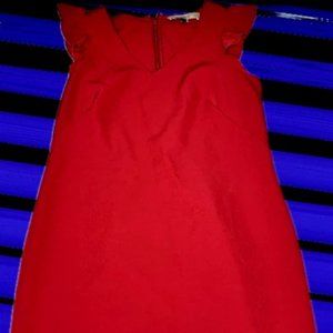 Loft Red Sleeveless Dress